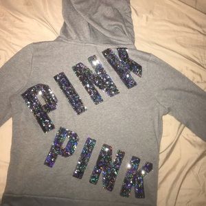Victoria’s Secret/PINK zip up embellished Hoodie